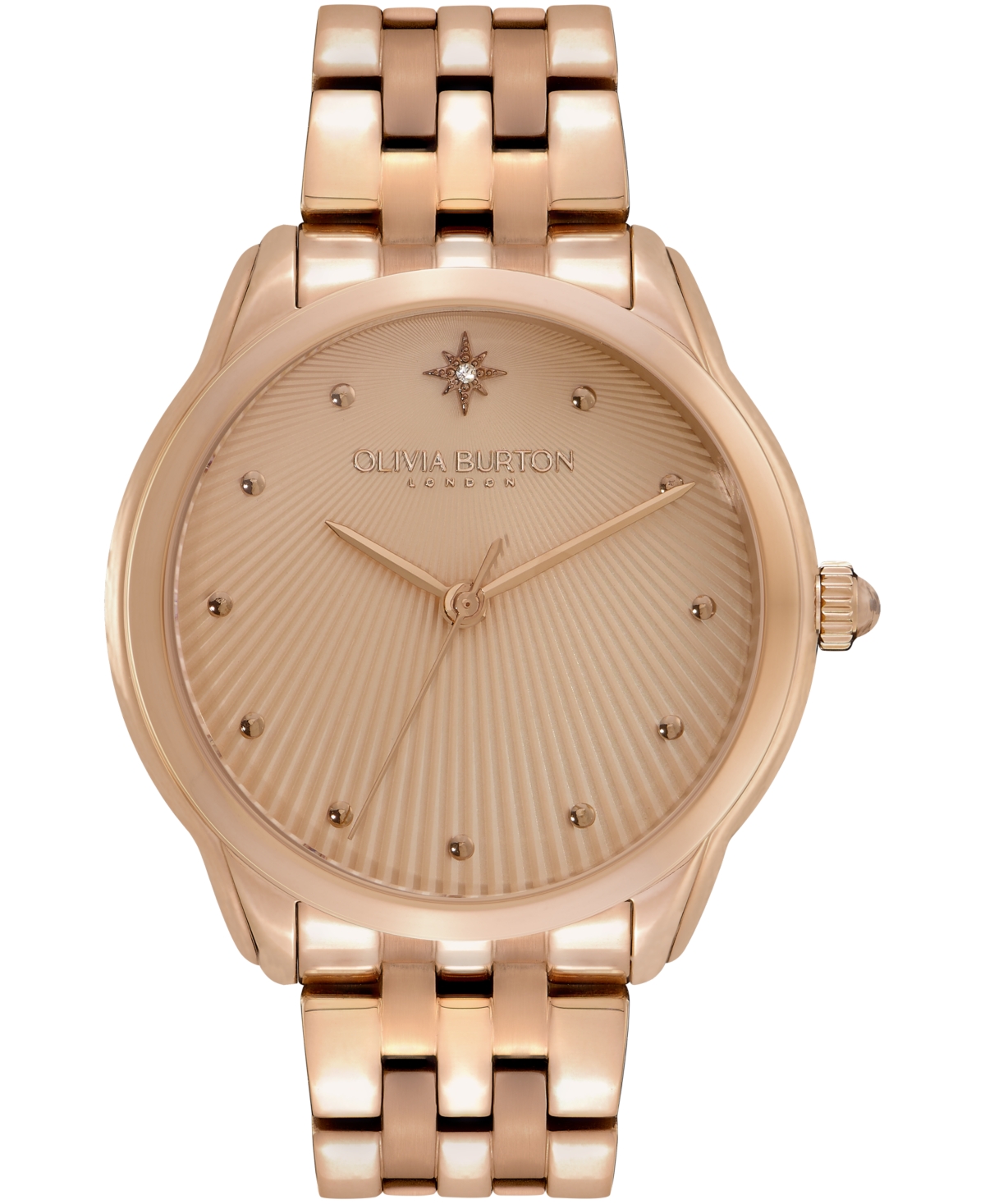 Olivia Burton Women's Celestial Starlight Ion Plated Carnation Gold-tone Steel Bracelet Watch 36mm