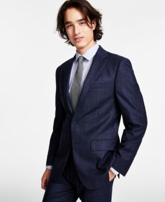 Calvin Klein Men's Slim-Fit Wool-Blend Stretch Suit Separates - Macy's