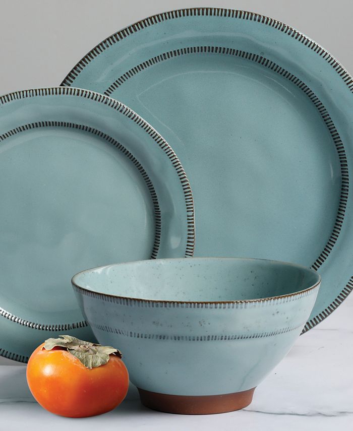 Gibson Elite Terranea 18 Piece Dinnerware Set, Service for 6 Macy's