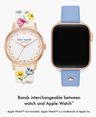 ★APPLE WATCH★KATE SPADE BLUE FLORAL SILICONE WATCH BAND Kate Spade New York Apple Watch Floral Print Silicone Band