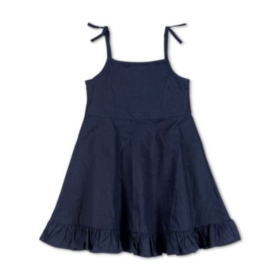 Big Girls Sleeveless Bow Shoulder Flounce Sundress