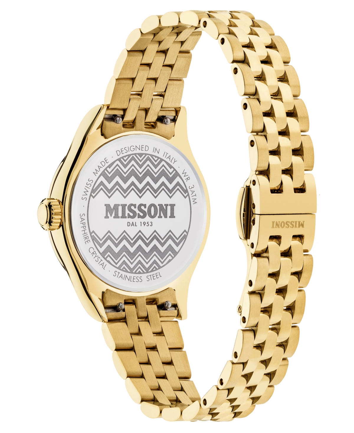 Shop Missoni Women's Swiss Classic Gold Ion Plated Bracelet Watch 34mm In Ip Yellow Gold