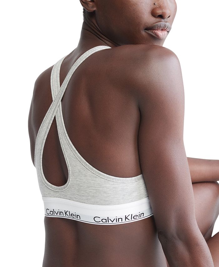 Calvin Klein Women's Modern Cotton Skinny Strap Bralette, M And Small #5