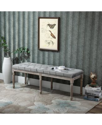 Accent Bench Tufted Upholste Fabric Ottoman for Living Room, Bedroom