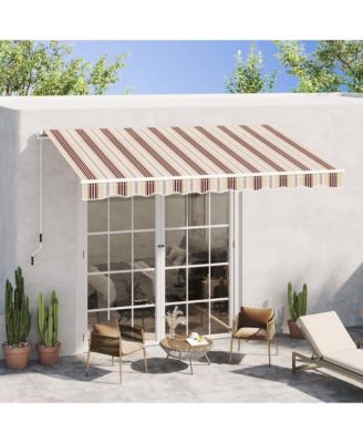 10'x8' Retractable Patio Awning/Sun Shade for Outdoor Patio Multi