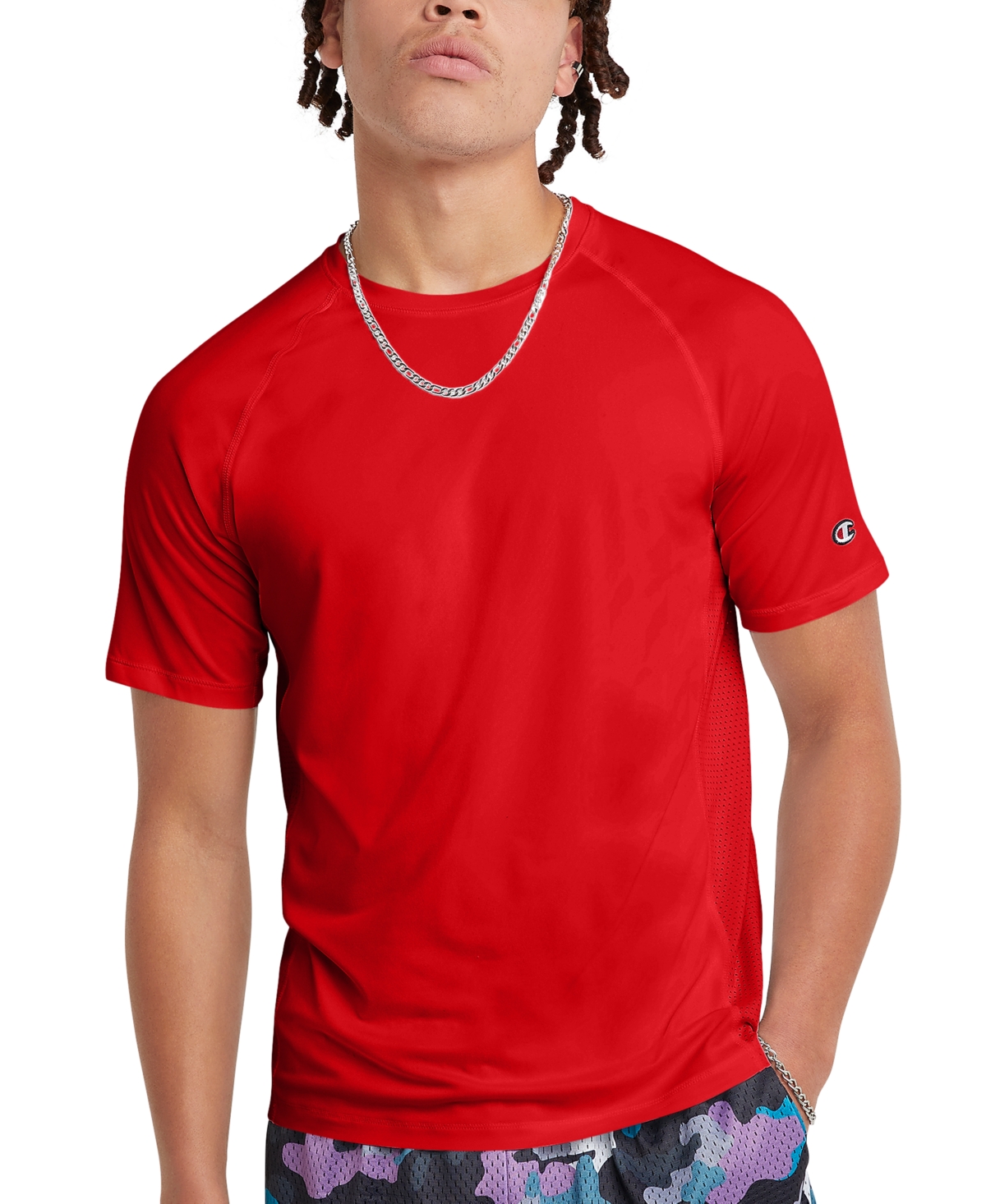 Champion Men's Signature Back Mesh T-shirt In Scarlet