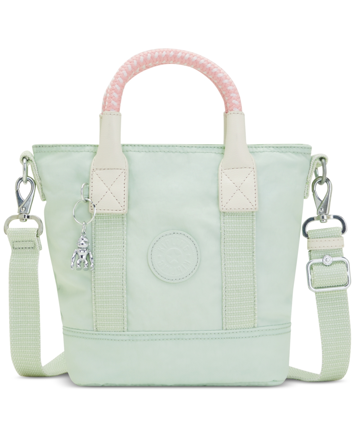 Kipling Kipling's Angel Small Nylon Top Handle Zippered Tote Bag