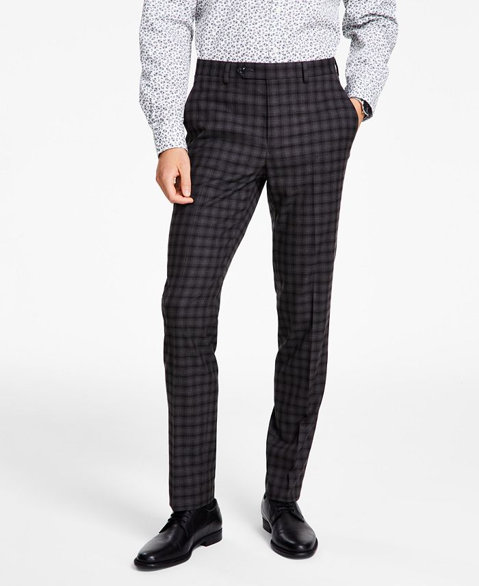 Bar III Men's Skinny-Fit Check Suit Pants, Created for Macy's - Macy's