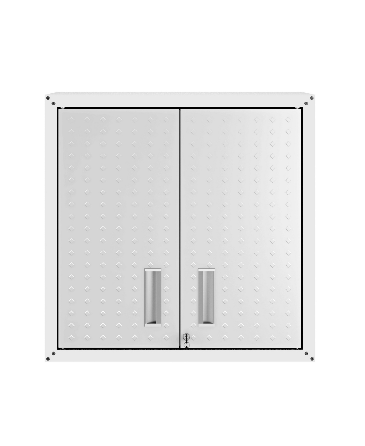Manhattan Comfort Fortress 30.3" Steel Floating Garage Cabinet In White