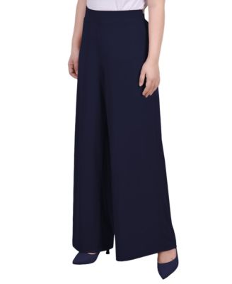 Petite Mid Rise Pull On Wide-Leg Palazzo Pant, In Petite & Petite Short
