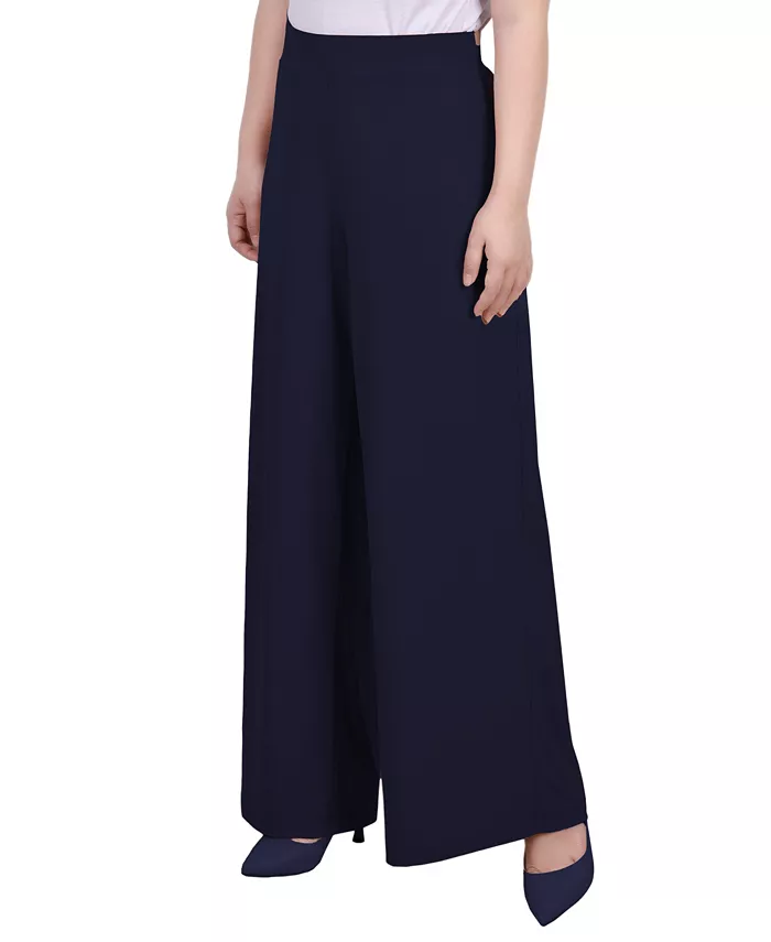 Petite Mid Rise Pull On Wide-Leg Palazzo Pant, In Petite & Petite Short - thumbnail 3