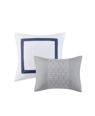 Powell Embroidered 8 Piece Comforter Set, Queen