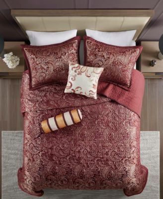 Adeline Paisley Reversible Jacquard 5-Pc. Bedspread Set, King