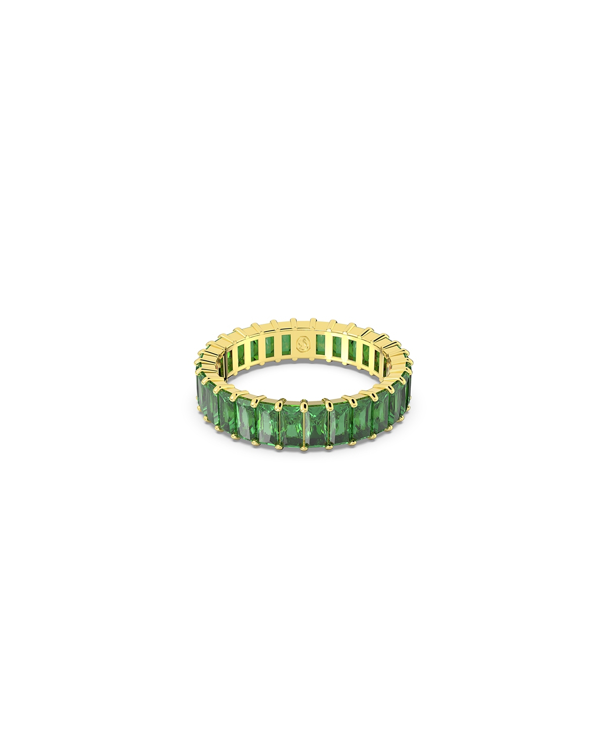 Shop Swarovski Crystal Baguette Cut Green Matrix Ring