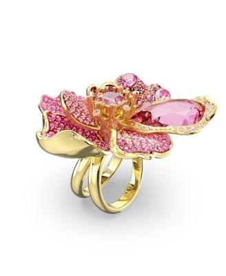 Crystal Flower Pink Florere Cocktail Ring