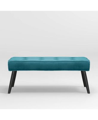 Velvet Tufted Bedroom Bench for Living Room & Entryway