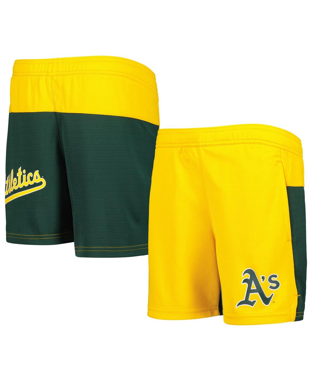 Outerstuff Kids' Big Boys And Girls Gold Oakland Athletics 7th Inning Stretch Shorts