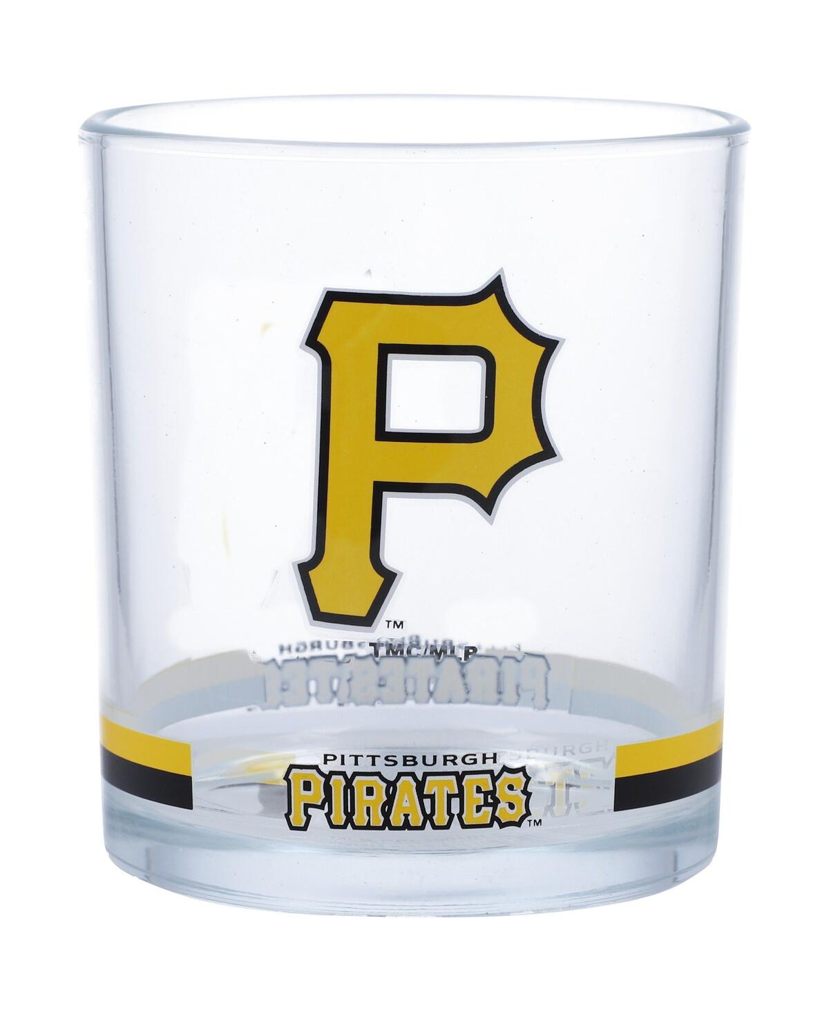 Memory Company Pittsburgh Pirates Banded Rocks Glass In Clear