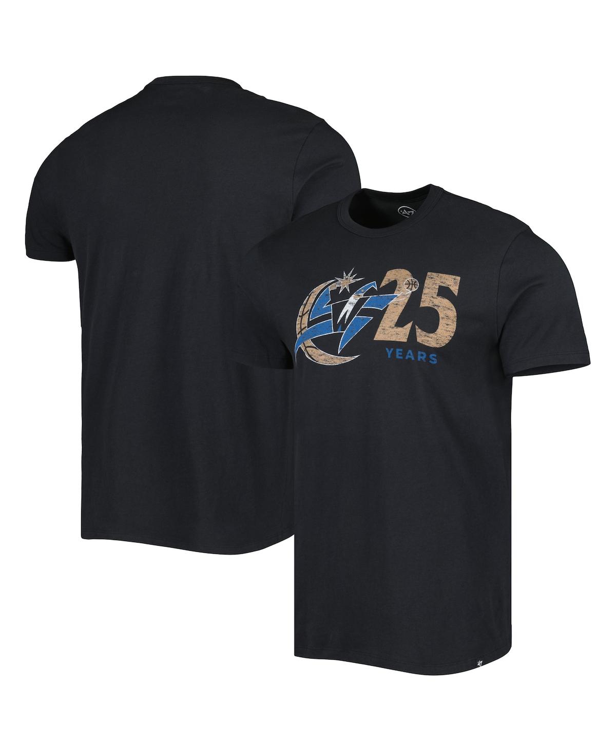 47 Brand Men's ' Black Washington Wizards 25th Anniversary T-shirt
