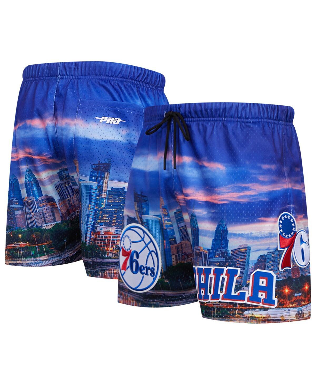 Shop Pro Standard Men's  Philadelphia 76ers Cityscape Shorts In Blue