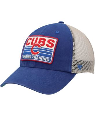 Men's Royal, Tan Chicago Cubs Four Stroke Clean Up Trucker Snapback Hat