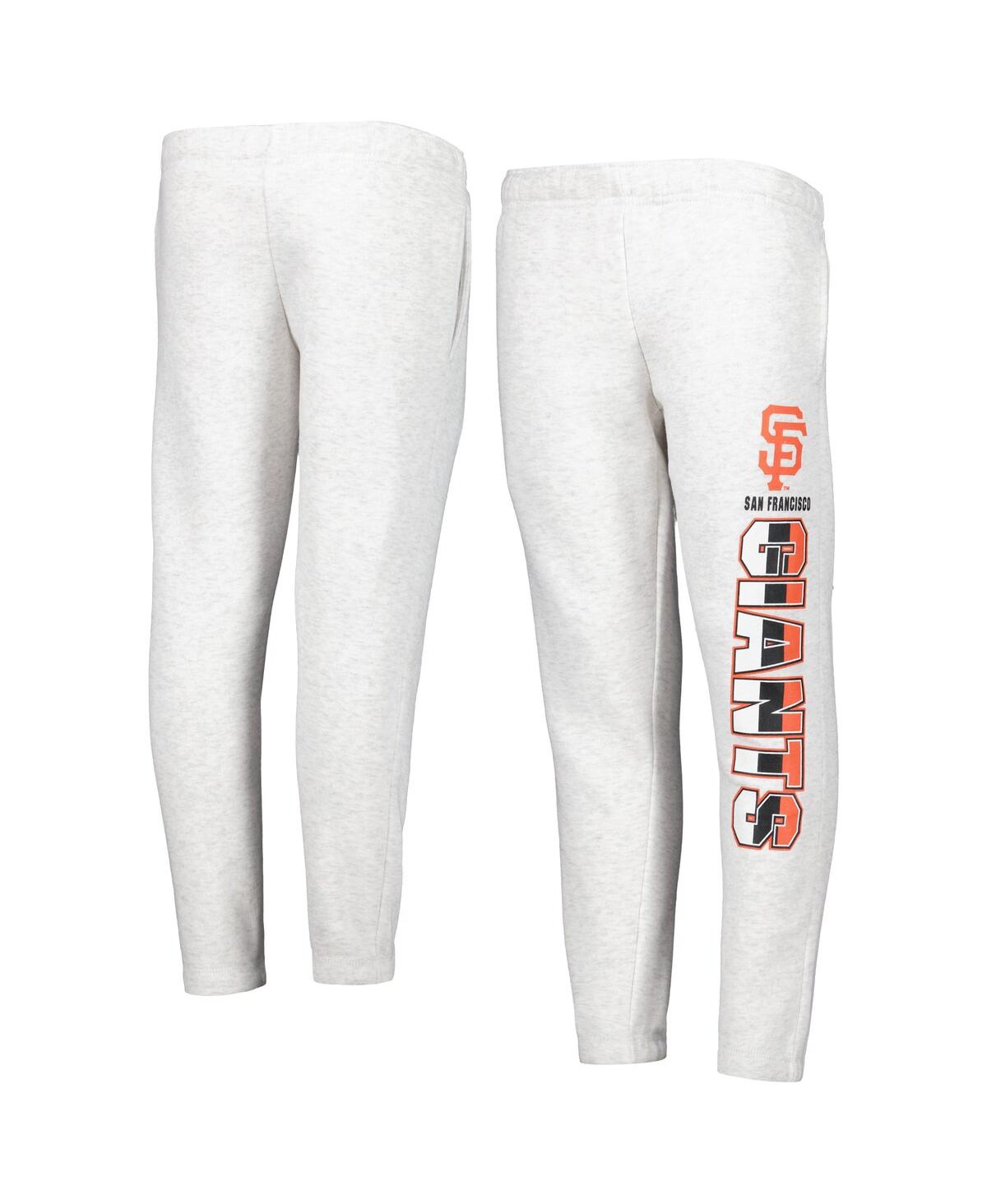 Outerstuff Big Boys And Girls Ash San Francisco Giants Game Time Fleece Pants In Ash