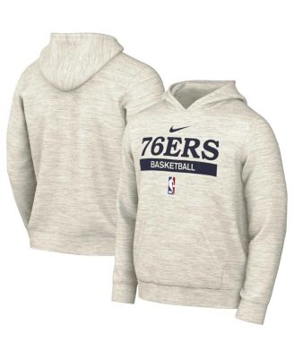 Men's Ash Philadelphia 76ers 2022/23 Spotlight On-Court Practice Performance Pullover Hoodie