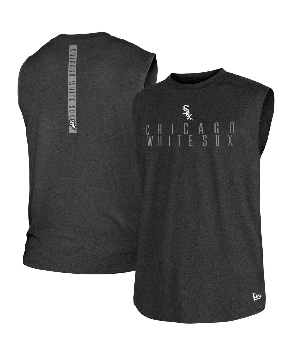 NEW ERA MEN'S NEW ERA BLACK CHICAGO WHITE SOX TEAM MUSCLE TANK TOP 