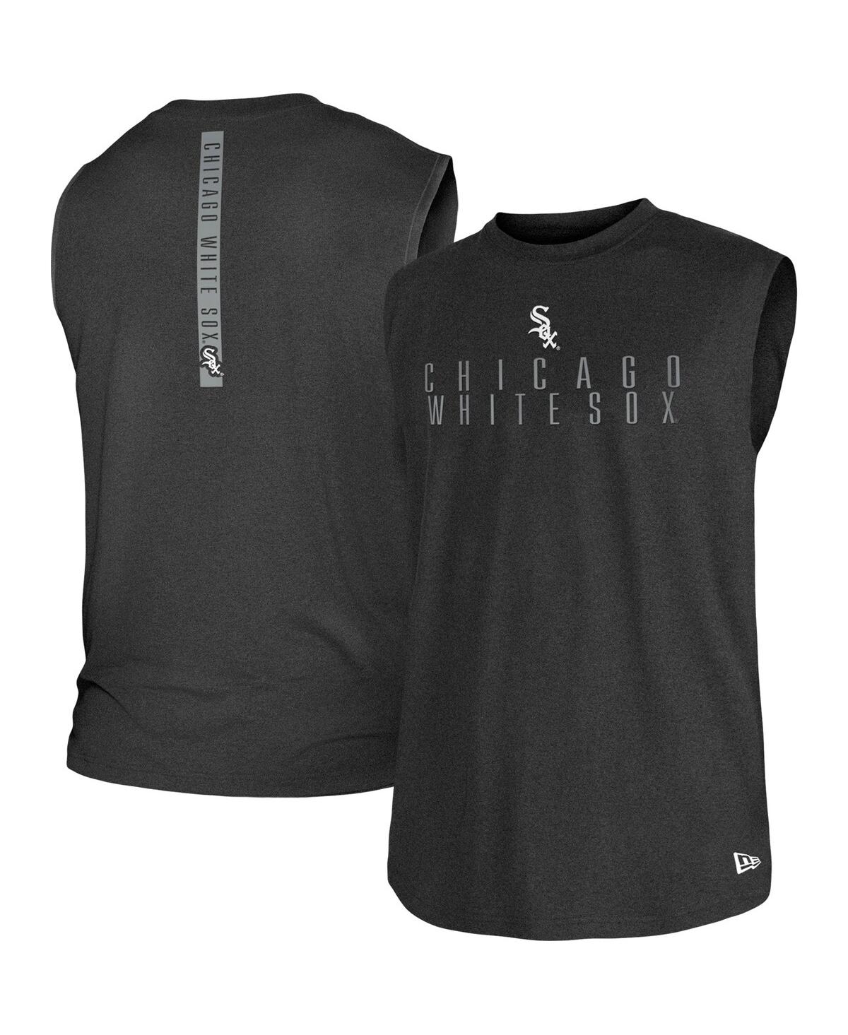 Shop New Era Men's  Black Chicago White Sox Team Muscle Tank Top