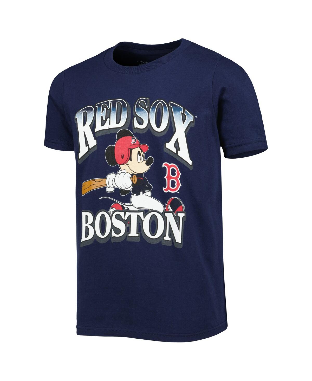 Shop Outerstuff Big Boys And Girls Navy Boston Red Sox Disney Game Day T-shirt