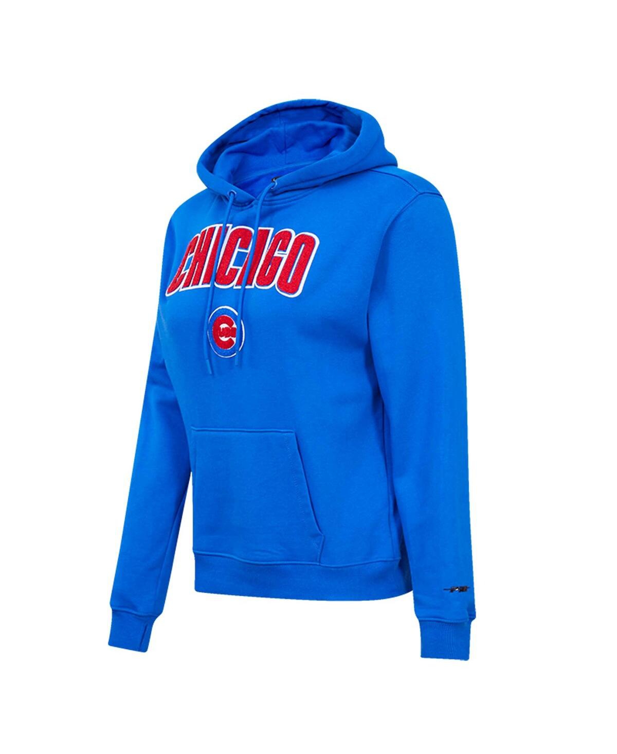 Shop Pro Standard Women's  Royal Chicago Cubs Classic Fleece Pullover Hoodie