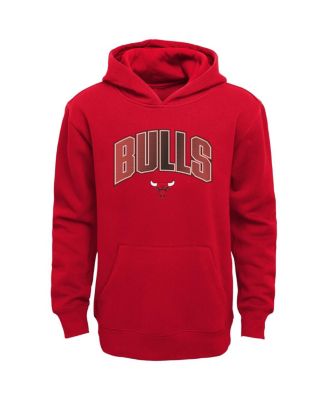 Little Boys and Girls Red, Heather Gray Chicago Bulls Double Up Pullover Hoodie and Pants Set