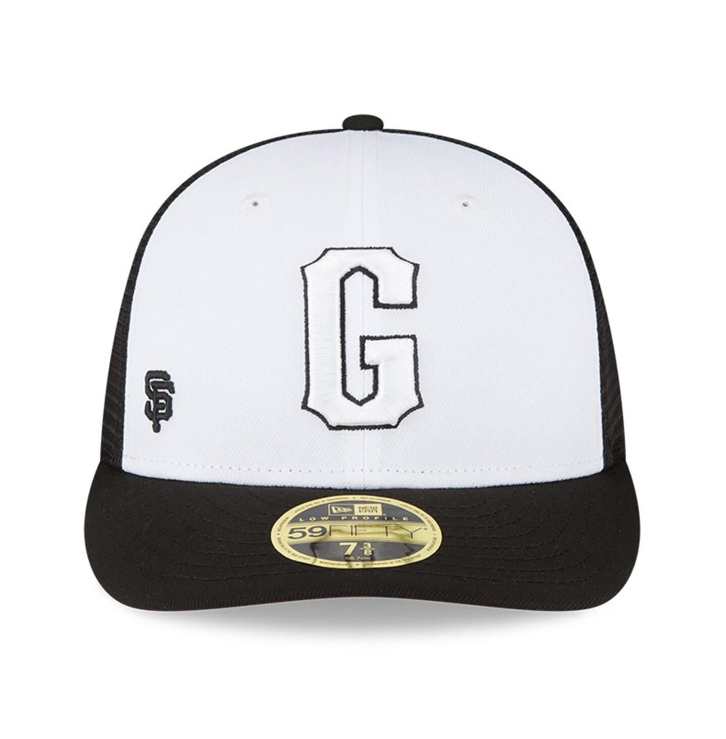 Мужская кепка New Era White and Black San Francisco Giants 2023 On-Field Batting Practice Low Profile 59FIFTY Fitted Hat — фото 3