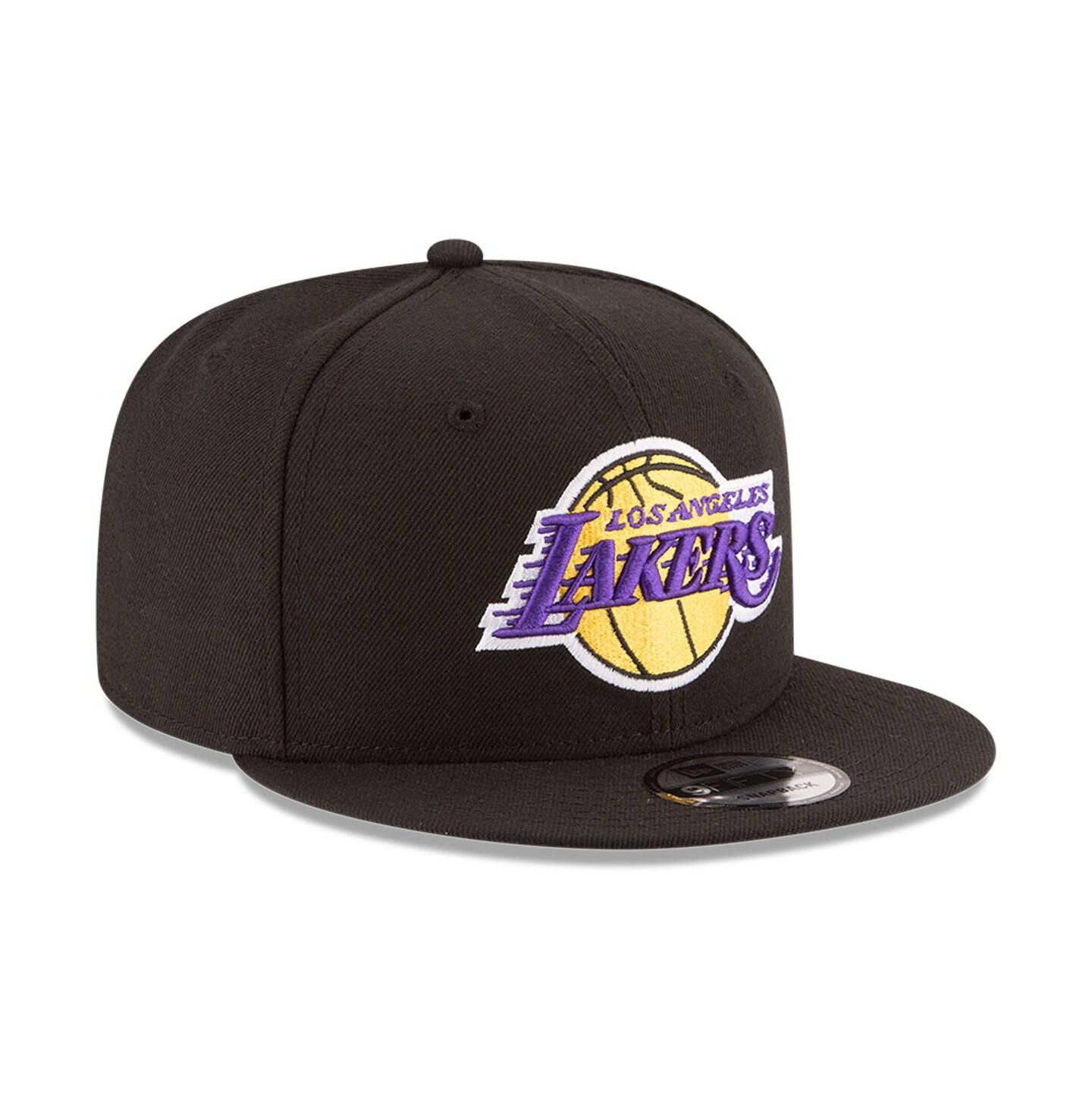 Мужская кепка New Era Black Los Angeles Lakers Official Team Color 9FIFTY Adjustable Snapback Hat — фото 4