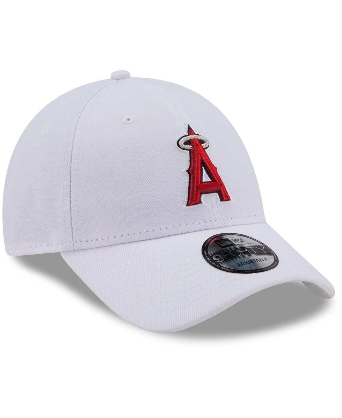 NEW ERA MEN'S NEW ERA WHITE LOS ANGELES ANGELS LEAGUE II 9FORTY ADJUSTABLE HAT 