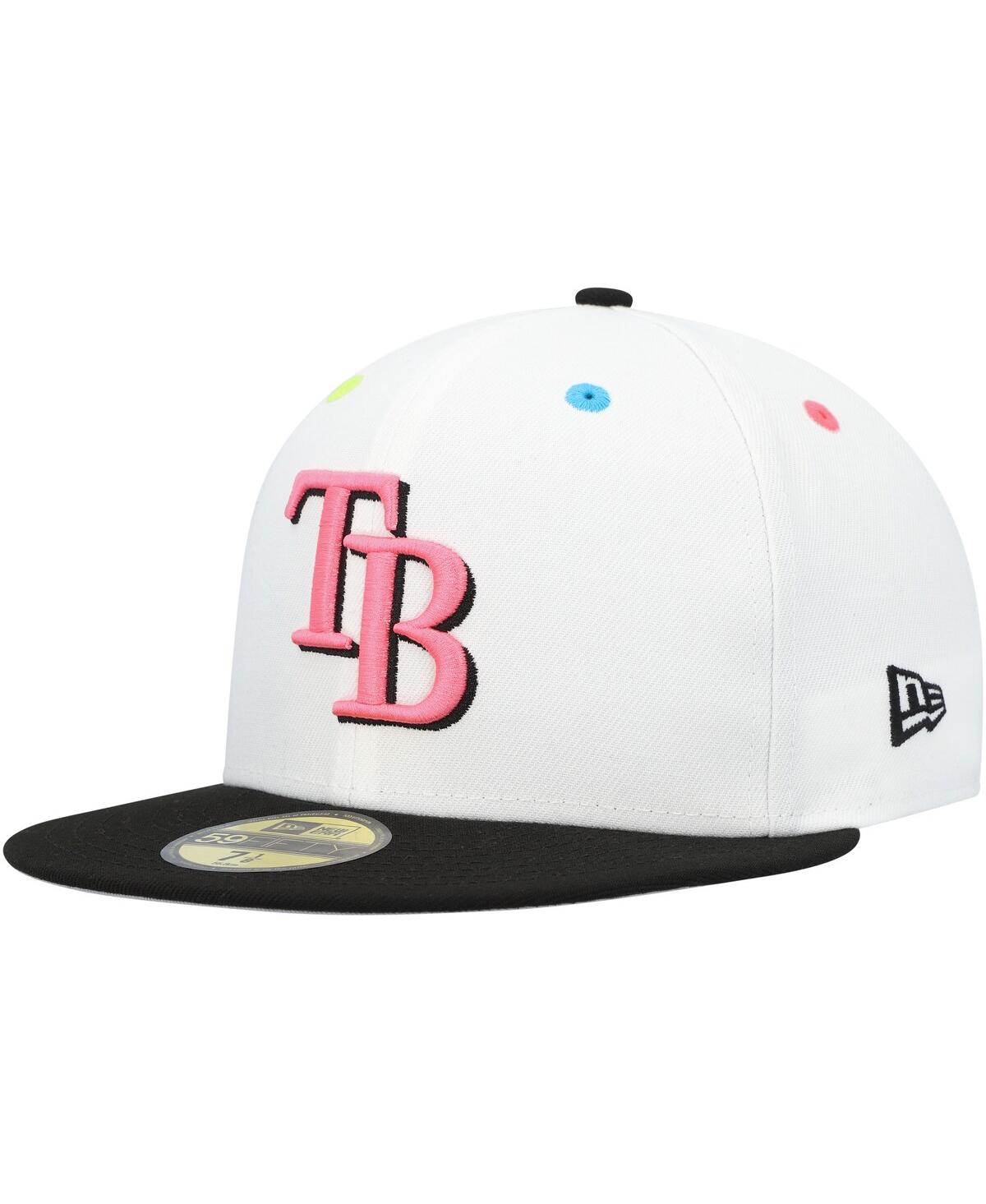 Men's New EraTampa Bay Rays Neon Eye 59FIFTY Fitted Hat - White, Black