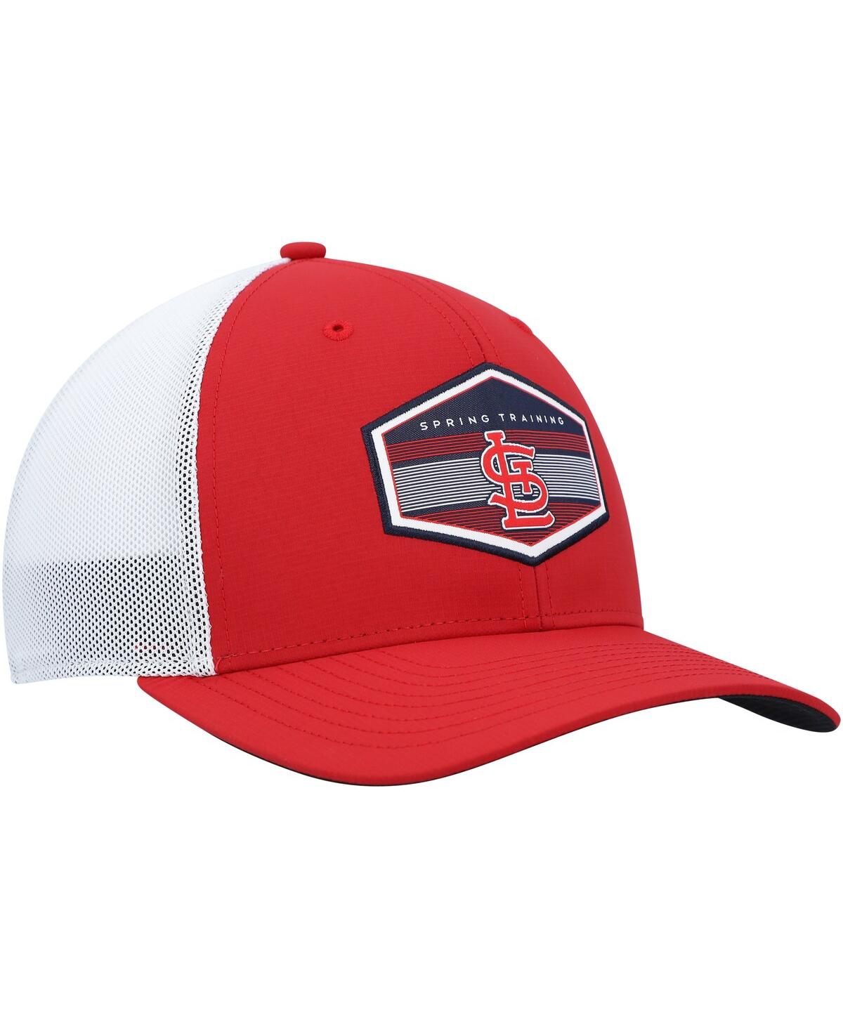 47 Brand Men's ' Red, White St. Louis Cardinals Spring Training Burgess Trucker Snapback Hat In Red,white