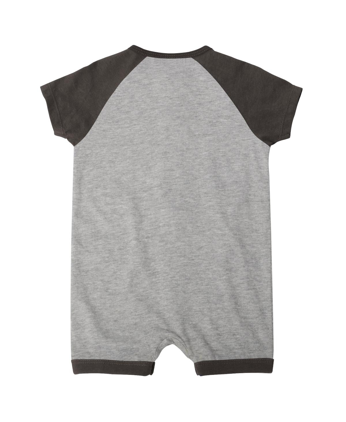 Outerstuff Newborn And Infant Boys And Girls Heather Gray San Diego Padres Extra Base Hit Raglan Full-snap Romp In Heather Gray