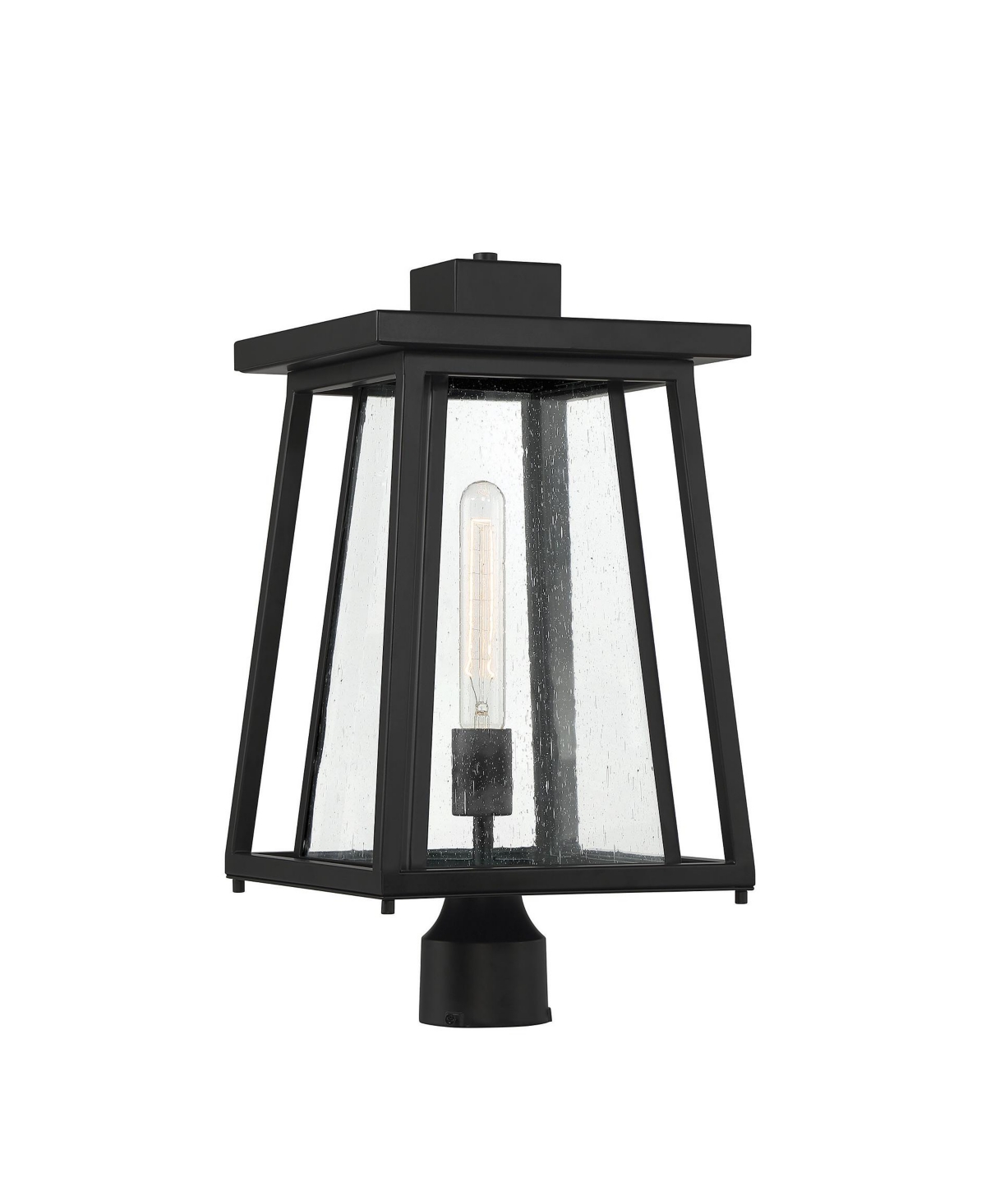 Denver 1-Light Outdoor Post Lantern in Matte Black - Matte black