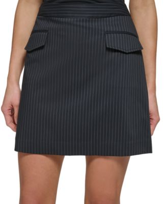 DKNY Petite Pinstriped Skirt, Created For Macy's - Macy's