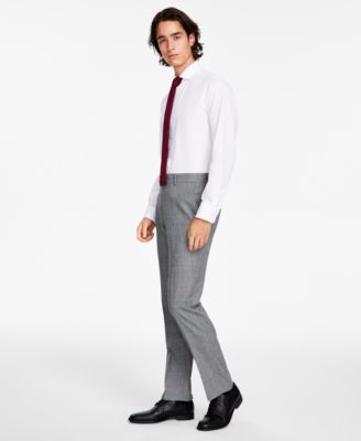 Bar Iii Slim-fit Burgundy Plaid Suit Separates, Created For Macy's