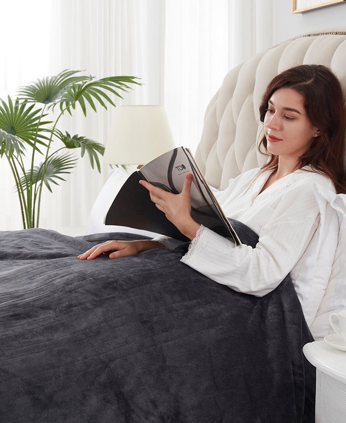 Westinghouse Westing House Reversible Heated Velour Blanket, King