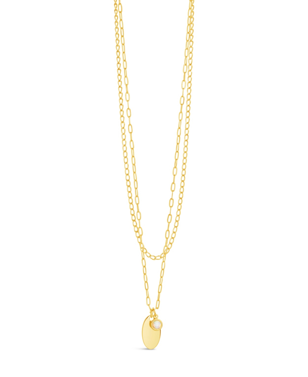 Sterling Forever Isla Layered Necklace In Gold