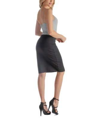 Women's Knee Length Elastic Waist Pencil Skirt