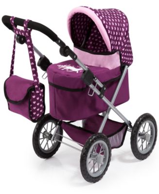 Bayer Design Dolls Burgundy, Pink, Hearts Trendy Pram - Macy's