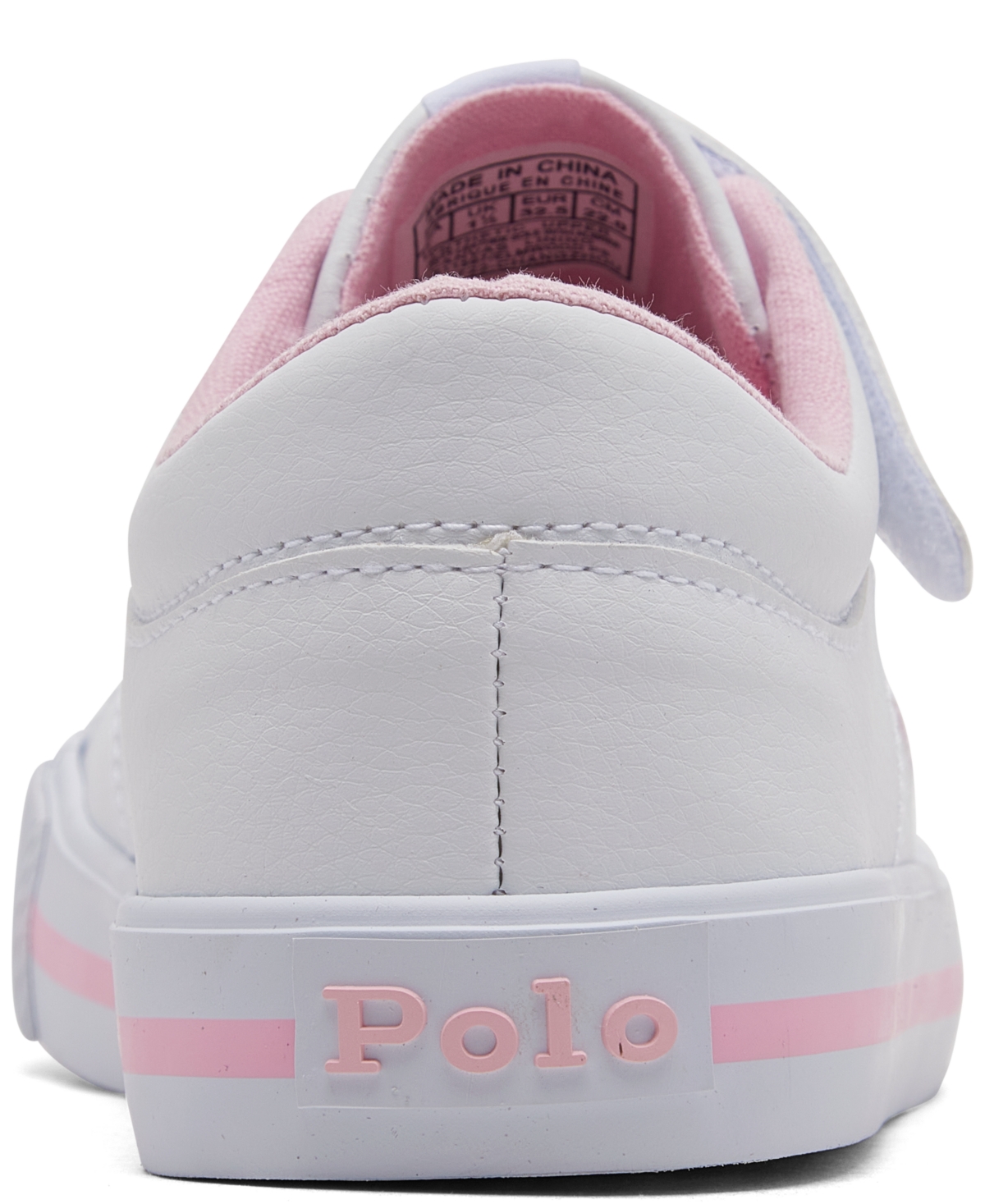 Polo Ralph Lauren Little Girls Elmwood Adjustable Strap Closure Casual Sneakers from Finish Line - Light Pink