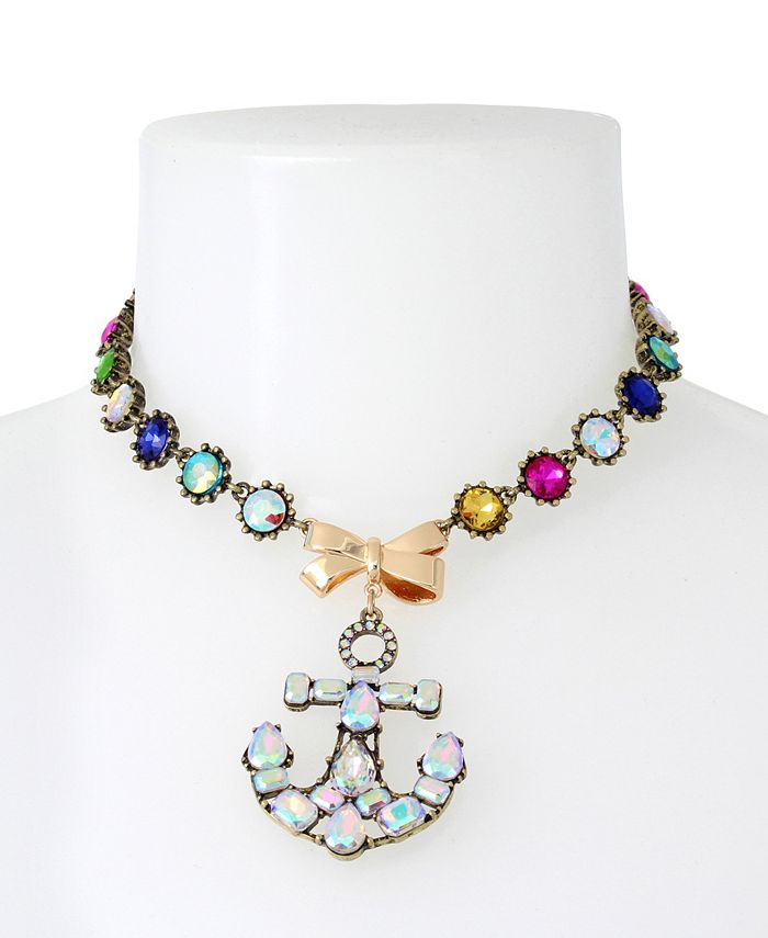 Betsey johnson anchor top necklace