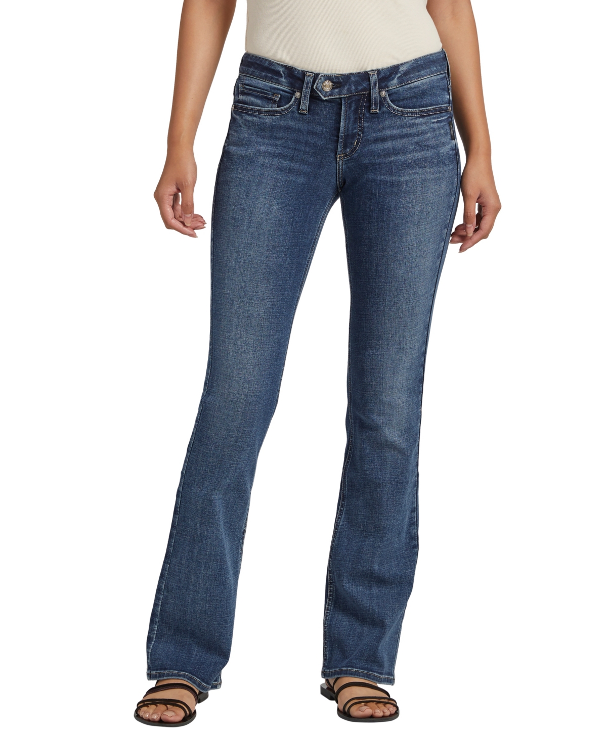 Shop Silver Jeans Co. Women's Tuesday Low Rise Slim Bootcut Jeans In Indigo