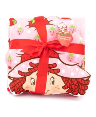 Strawberry Shortcake Strawberries Galore Travel 2 Piece Pillow Throw Set
