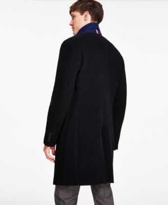 Men's Addison Wool-Blend Trim Fit Overcoat